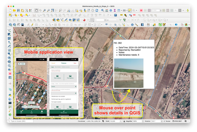 Figure 4: Ramadi DoWR data with Mergin damage data example
